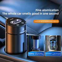 Mini diffuseur d'huiles essentielles sans fil moderne en acier inoxydable portable pour voiture, batterie 1500 mAh, purificateur d'air sans eau