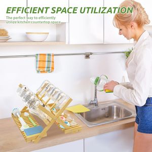 JQ Ổn Định X-Hình Dạng Chai Tre Tiệt Trùng Chủ Khô Giá Với 8 Khe Cắm - Product Image 5
