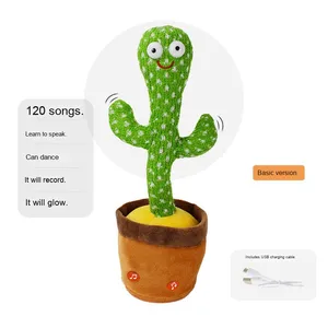 La vendita calda di giocattoli Cactus illuminazione a LED <span class=keywords><strong>canterà</strong></span> e ballerà divertenti regali per bambini più lingue OEM/ODM novità e Gag giocattoli di peluche - Product Image 5