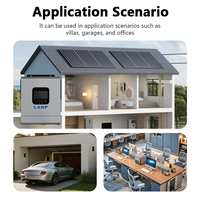 Système d'onduleur solaire hors réseau monophasé 5kW 24V 160A pour stockage d'énergie domestique, IP21, photovoltaïque, WiFi, double MPPT