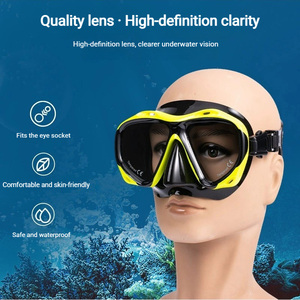 Masque de <span class=keywords><strong>plongée</strong></span> et de snorkeling panoramique 180° flottant haute définition anti-buée étanche durable en verre trempé et silicone simple - Product Image 4