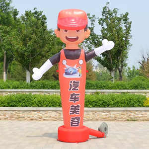 راقص هوائي بإضاءة LED بتصميم كرتوني مخصص للإعلانات الخارجية، شعار قابل للنفخ على شكل شخصية طبيب لاستقبال العملاء الجدد - Product Image 6