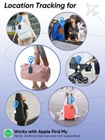 Vente chaude Étiquette de bagage de voyage de luxe avec positionnement GPS Personnalisée en cuir PU Trouver mes étiquettes de bagage Cadeau Certifié FCC CE RoHS