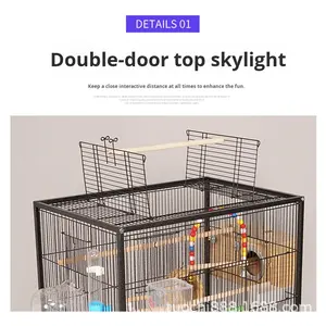 <span class=keywords><strong>Cage</strong></span> à oiseaux en fil métallique de haute qualité, grande <span class=keywords><strong>cage</strong></span> à oiseaux, accessoires pour oiseaux de compagnie, élevage de perroquets - Product Image 3