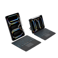 Clavier magnétique avec emplacement pour stylet tactile RGB, batterie 150 mAh, autonomie de 80 heures pour iPad Pro 11 2024