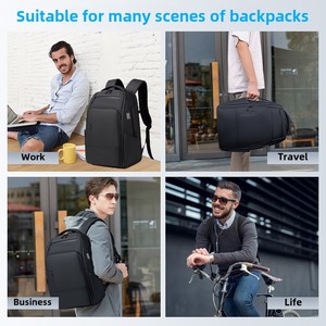 Sac à dos unisexe multifonctionnel de grande capacité USB étanche 16 pouces pour ordinateur portable Voyage d'affaires Double épaule Design - Product Image 3