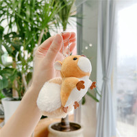 Vente en gros : 3000 modèles en stock – Breloque de sac en peluche Kawaii de 13 cm, motif écureuil mignon, porte-clés doux et adorable pour accessoire de sac cadeau