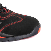 Chaussures de sécurité décontractées tendance en cuir de vachette suédé, avec embout et plaque en acier, résistantes à l'abrasion, semelle MD, chaussures de protection