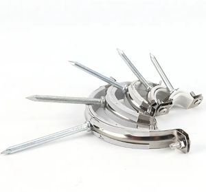 Collier de serrage avec clous PVC blanc et deux vis pour la fixation de clous et boulons d'ancrage supplémentaires Outils de forage pour collier de serrage - Product Image 5