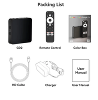 Directo de Fábrica, Dcolor GD2, Certificado por Google, TV Box 4K Android 14, 2GB 32GB, Smart Streaming Set Top Box, Licenciado por Google TV Box
