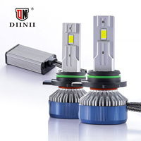 DiiNii Y1-9012 Nouvelles ampoules de phares LED en aluminium haute puissance, faisceau haut/bas, 8000LM, 6000K-6500K, ajustement universel, silencieuses et à haute vitesse