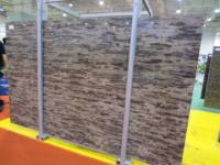 Marbre naturel Golden Coast, pierre de luxe avec des veines marron-vertes superposées, durable, imperméable, pour salle de bain, cuisine, sol extérieur