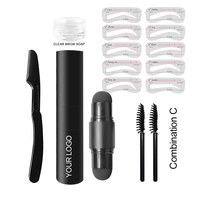 Vente en gros de produits de beauté, épilation à la cire étanche pour les sourcils, marque privée, timbre à sourcils personnalisé