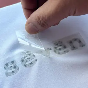 Custom 3D ferro TPU Silicone stampato toppe di trasferimento termico in gomma colorata Logo etichette di indumento per l'abbigliamento