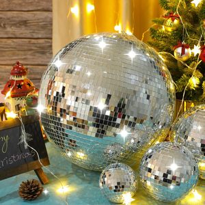 Boule disco miroir, ornement de Noël, sphère réfléchissante en mousse, décoration de fête, lot de 6 pièces, décoration de scène - Product Image 4