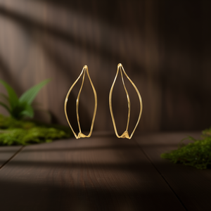 Boucles d'oreilles créoles tendance en alliage plaqué or, modèle E350-E220-0014B - Product Image 3