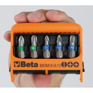 BETA - 008600970 Jeu de 10 embouts avec porte-embout magnétique dans un boîtier en plastique-INSERTS EAN 8014230632865 POUR VISSER - Product Image 2