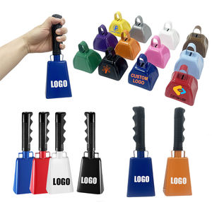 Cloche à vache promotionnelle <span class=keywords><strong>pas</strong></span> chère personnalisée pour événements sportifs et festivals en plein air – Mini cloches à vache souvenirs du fabricant - Product Image 1