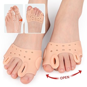 Double trou pouce valgus orteil diviseur pied centre épaissir absorption des chocs massage front palm pad <span class=keywords><strong>Bigfoot</strong></span> os manchon orthopédique - Product Image 1