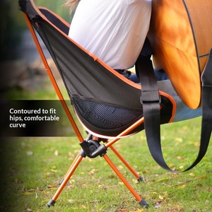 Chaise pliante de camping en alliage d'aluminium avec dossier, mobilier d'extérieur, chaise de pêche, design éolien pour loisirs et détente - Product Image 3