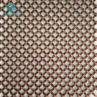 Panneaux de murs rideaux décoratifs en treillis métallique tissé en spirale, en laiton doré et acier inoxydable, pour l'extérieur et les ascenseurs de bâtiments