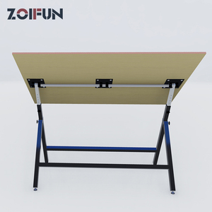 <span class=keywords><strong>Table</strong></span> à <span class=keywords><strong>dessin</strong></span> pour enfants, cadre en métal, plateau en bois carré, pliable et réglable - Product Image 2