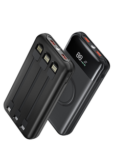 Nouveau 2025 Échantillon gratuit de produits avec logo personnalisé Portable câble intégré 20000mAh Banque d'alimentation sans fil à charge rapide de grande capacité - Product Image 2