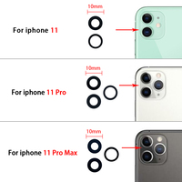 Adhésif de protection d'objectif d'appareil photo en gros pour iPhone X XS Max XR 6 6s 7 8 11 14 Plus Pro MAX – Pièces de rechange pour objectif arrière en verre de téléphone portable