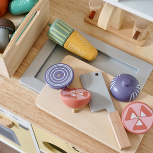 Boîte <span class=keywords><strong>en</strong></span> <span class=keywords><strong>bois</strong></span> réaliste de fruits <span class=keywords><strong>et</strong></span> légumes pour enfants, jouet de simulation à découper <span class=keywords><strong>et</strong></span> à jouer - Product Image 5
