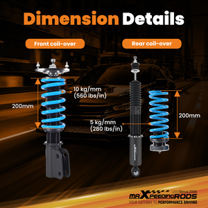 Kit de suspension abaissée Maxpeedingrods COT6 avant et arrière, amortisseurs pour Toyota <span class=keywords><strong>Echo</strong></span> Scion XB 2004-2006, utilisation sur route - Product Image 6