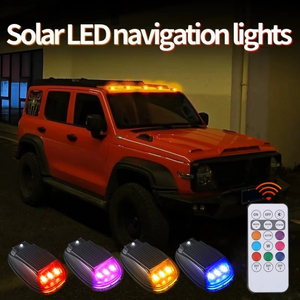 Solar Powered LED Roof Marker <b>Light</b> <b>Wireless</b> Remote Control Cab <b>Light</b> No Drill Universal Fit for Truck SUV Pickup - Product Image 5