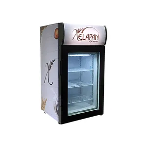 Meisda SD50B Congélateur 50L à trois couches en verre trempé pour épicerie, crème glacée, aliments surgelés, avec porte en verre trempé