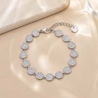 Bracelet en acier inoxydable poli avec maillons en forme de cœur, micro-pavé de zircon cubique, chaîne de rallonge ajustable, accessoire pour tenue de mariage