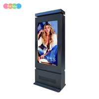 Pantalla LCD de 43, 55 y 65 Pulgadas, Impermeable IP65, para Exteriores, de Doble Cara, Tipo Tótem, con Soporte de Pie, para Señalización Digital, con Tecnología Antireflejo AG