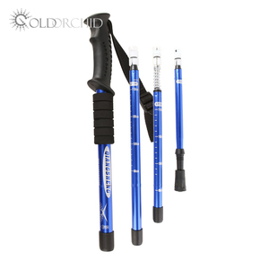 Bâton de marche Trekking Alpenstocks Style alliage d'aluminium nouvelle poignée en caoutchouc fournir <span class=keywords><strong>canne</strong></span> - Product Image 2
