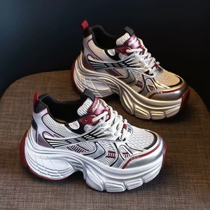 Chaussures de sport à semelle épaisse pour femmes, respirantes, en maille, confortables, décontractées, pour la marche, la salle de sport et les activités de plein air - Product Image 6