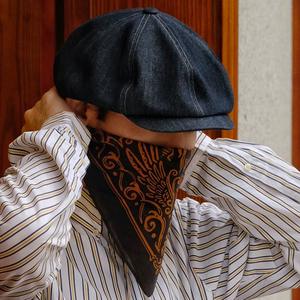 Foulard e Sciarpa da <span class=keywords><strong>Collo</strong></span> in Cotone Stile Americano Retrò, Bandane in Denim Personalizzate per <span class=keywords><strong>Uomo</strong></span> - Product Image 1