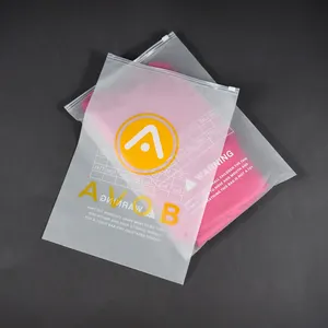 Wholesale Custom Printing Frosted Transparent Plastic Poly Zip Lock Bags For Clothes Packaging