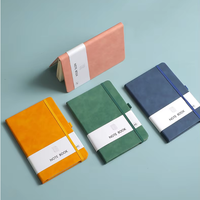 Cahier de journal intime à couverture rigide à sangle élastique de luxe A6 personnalisé avec logo imprimé