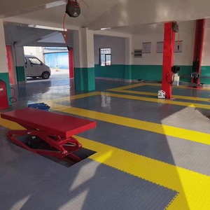 Tapis de sol de garage antidérapant à emboîtement en PVC pour atelier et atelier de lavage de voiture Revêtement de sol en vinyle avec conception de modèle 3D - Product Image 5
