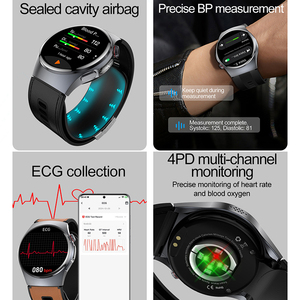 Reloj Inteligente S201 2026 con Bomba de Aire, Monitor de Presión Arterial, Pantalla AMOLED Redonda, ECG, Monitoreo de Salud, Rastreador de Actividad Física y Deportiva - Product Image 3