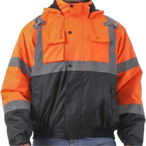 Giacca Antipioggia ad Alta Visibilità Kango, Impermeabile Riflettente Tipo Bomber 6000mm con Cuciture Sigillate per Lavoratori Ferroviari - Product Image 4