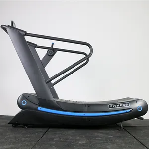 Tapis roulant curvo non alimentato nero Fitness LED cuore Unisex personalizzato senza motore tapis roulant curvo