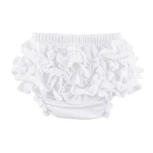 Infant Toddler Bloomers Diaper Covers Cute Cotton Briefs Shorts Solid Color Baby Girl Ruffle Bloomers