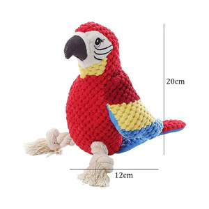 Juguete de Peluche Interactivo para Perros con Sonido de Pájaro, Duradero, de Algodón y Cuerda, para Limpieza Dental de Cachorros, Suministros para Mascotas - Product Image 1