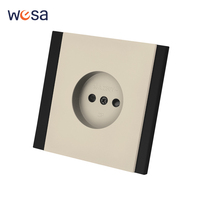 Enchufe de Pared WESA 16A, 1 Tomacorriente, Diseño Moderno y Lujoso, Enchufe Europeo