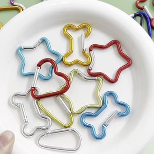 Customized High Quality Colorful Metal Buckle Fashion Heart Shape Aluminum Alloy Mountaineering Keychain DIY Pendant Accessories - Product Image 2