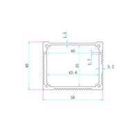 Caja de Control de Aluminio Extruido Personalizada de 50*40mm, Anodizada IP54, Chasis para Pruebas y Mediciones, Instrumento de Laboratorio Médico, Adquisición de Datos