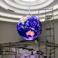 Meilleure vente boule d'intérieur en forme de sphérique affichage LED panneau Flexible P2 fête mariage salle d'exposition Globe LED mur vidéo