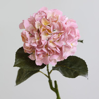 Rangkaian Bunga Hydrangea Burgundy Premium 3D dengan Kelopak Film Cetak, Dekorasi Pernikahan, Bunga Palsu untuk Pajangan Toko, Grosir